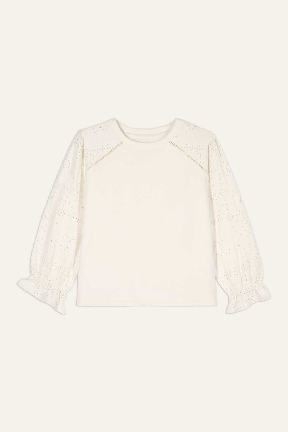 Round Neck Sweatshirt Lucas Ecru