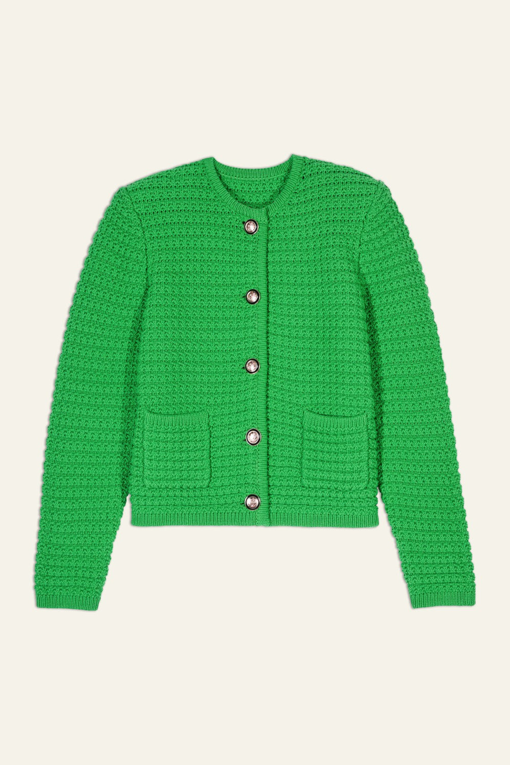 Decorative Knit Cardigan Gaspard Vert