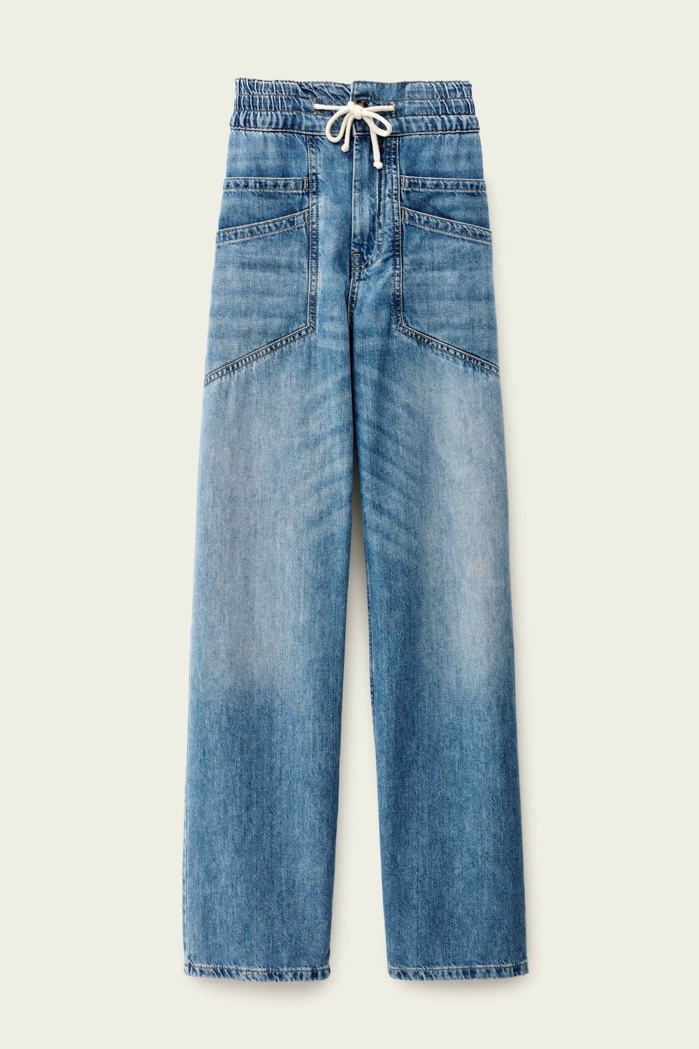 Elasticated Waist Jeans Mima Blue