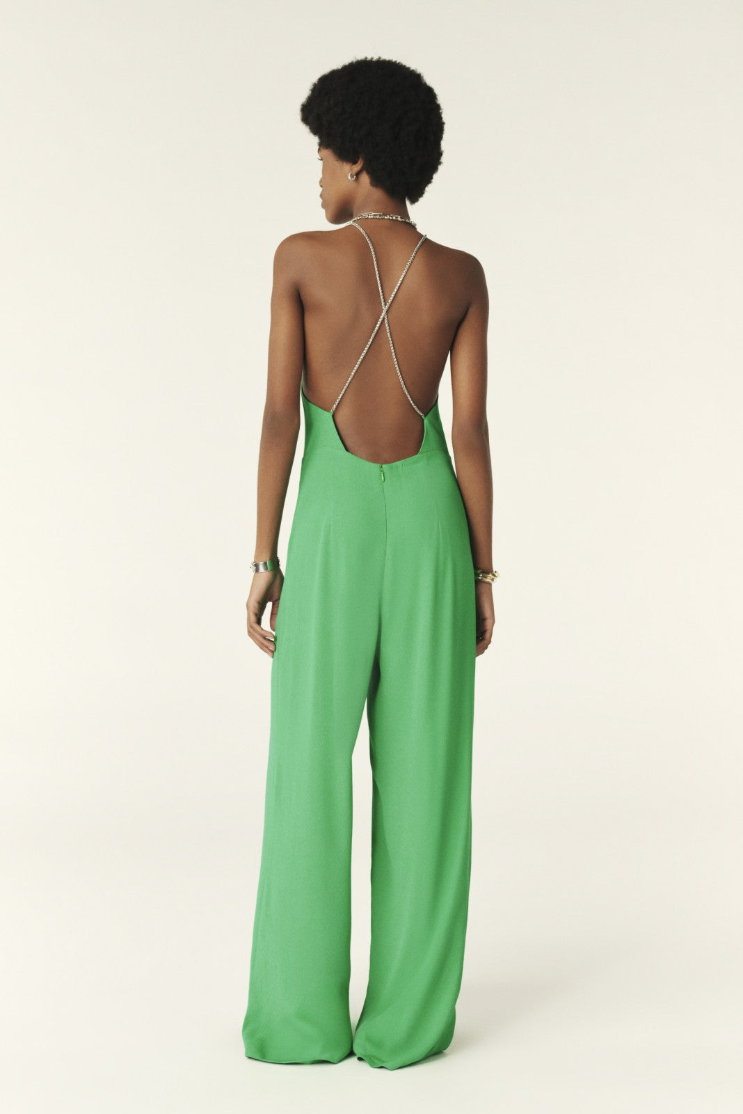 Jumpsuit With Straps Fifia Vert
