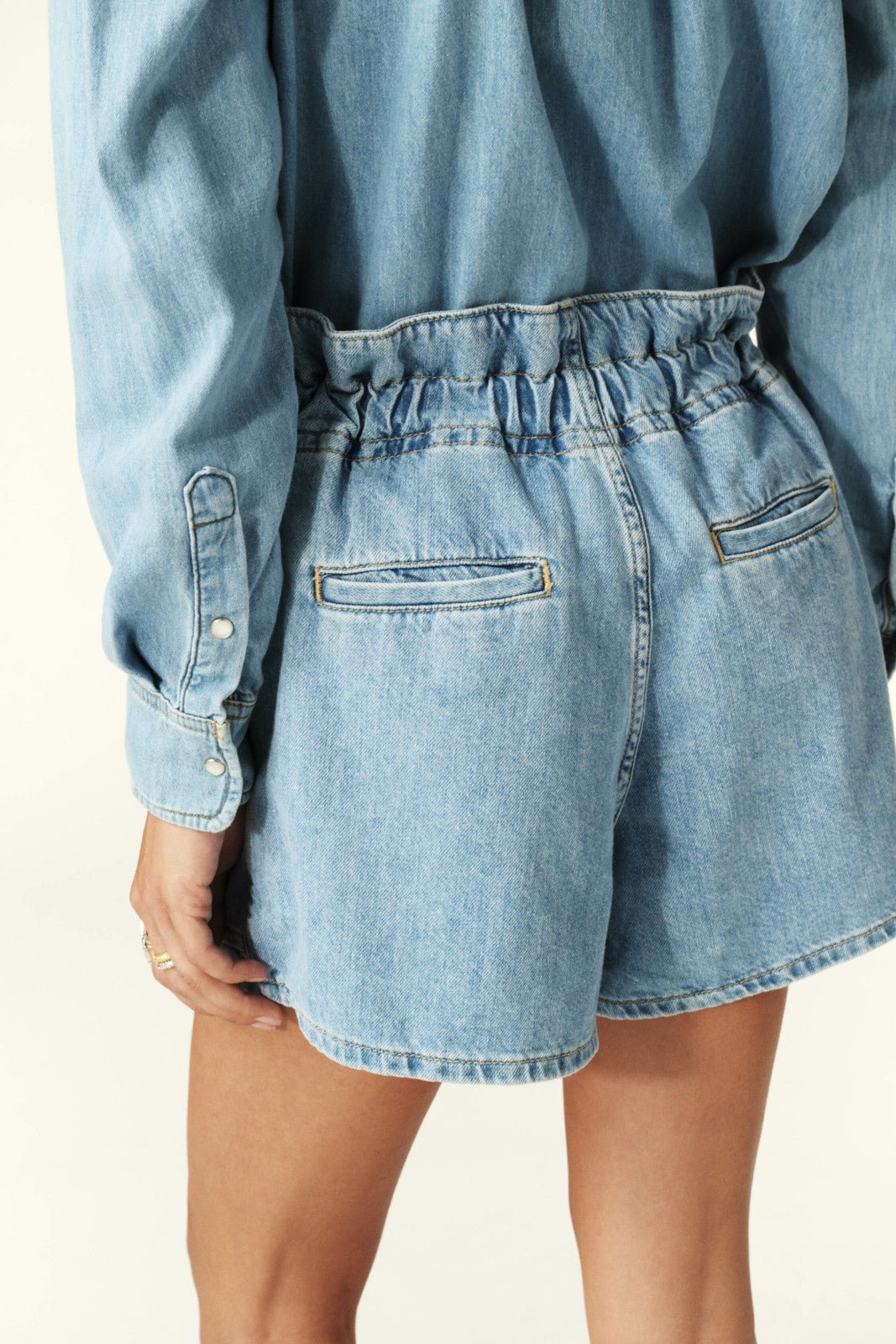 High-Waisted Shorts Mabo Blue