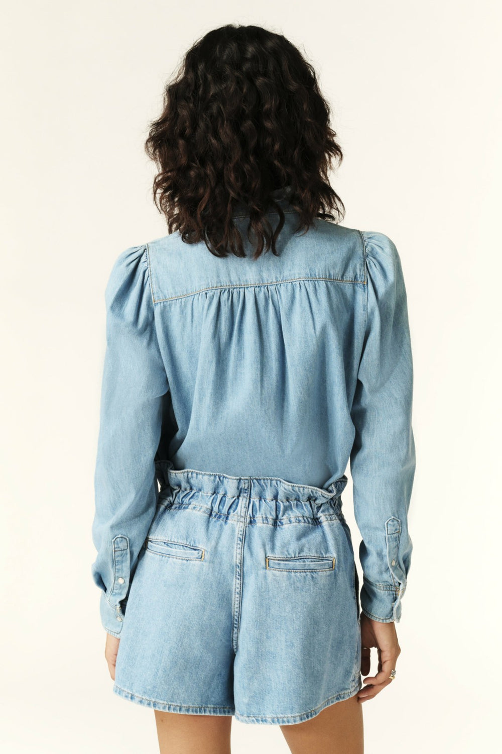 High-Waisted Shorts Mabo Blue