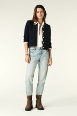 Decorative Knit Cardigan Gaspard Marine