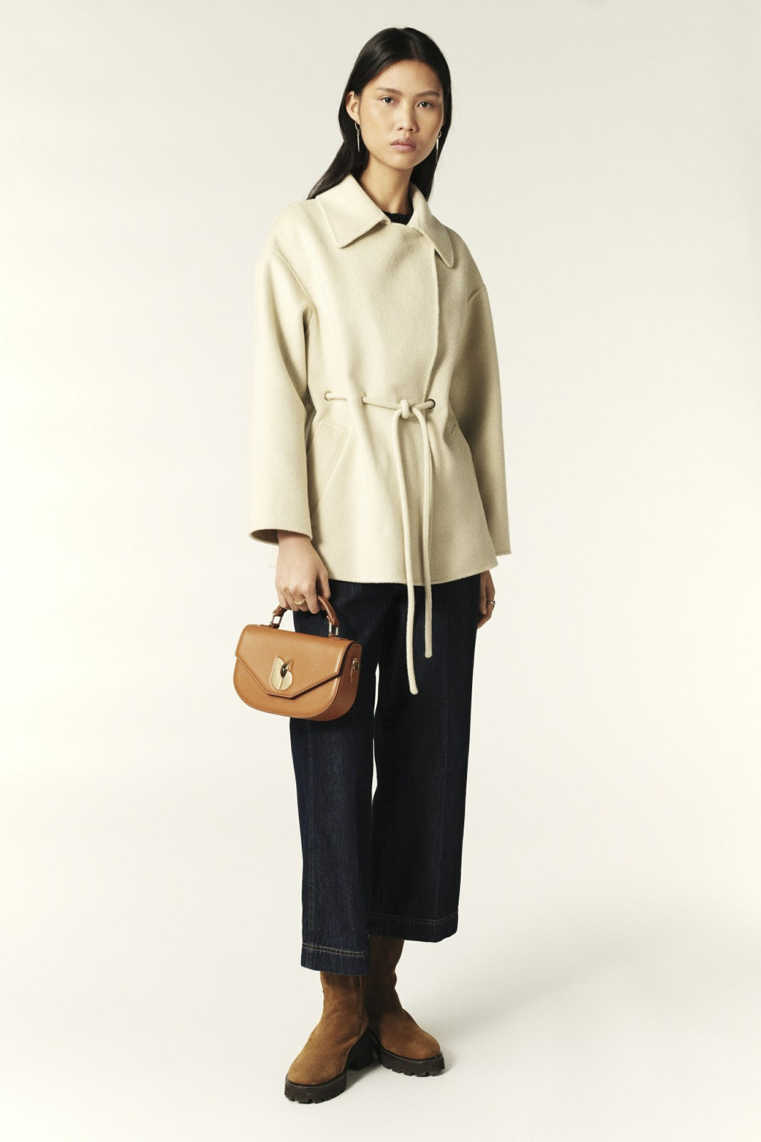 Belted Coat Kam Ecru