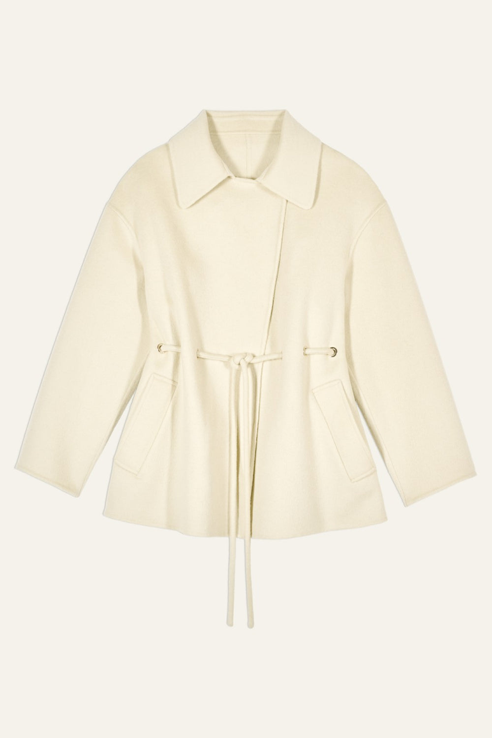 Belted Coat Kam Ecru