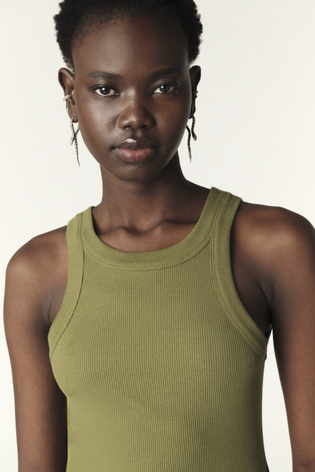 Sleeveless T-Shirt Cynda Kaki