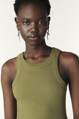 Sleeveless T-Shirt Cynda Kaki