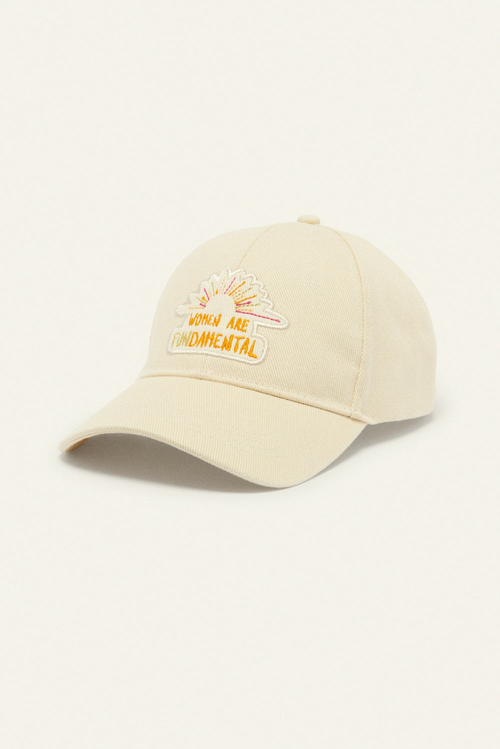 Embroidered Cap Hunny Ecru