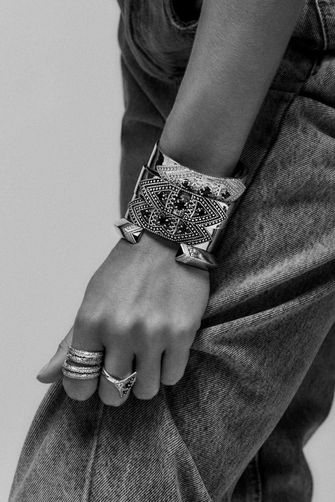 Cuff Bracelet Totem Argent