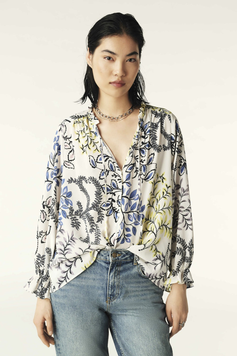 Printed Blouse Guilia Ecru