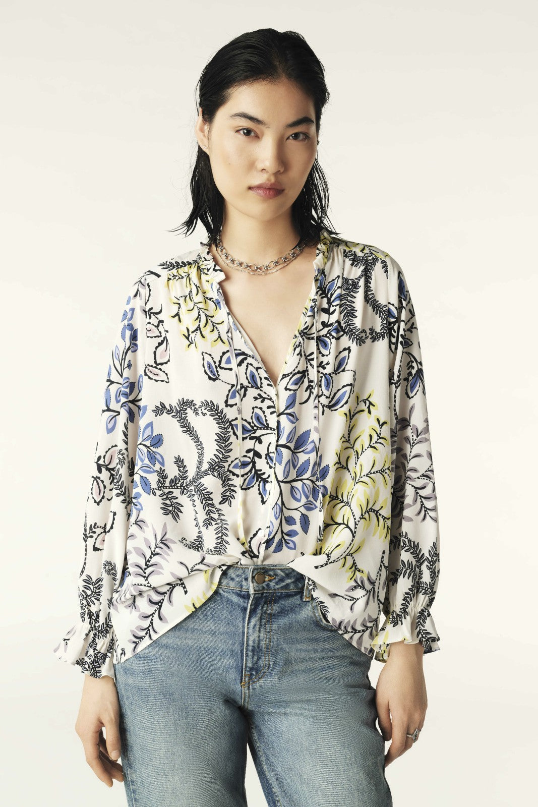 Printed Blouse Guilia Ecru