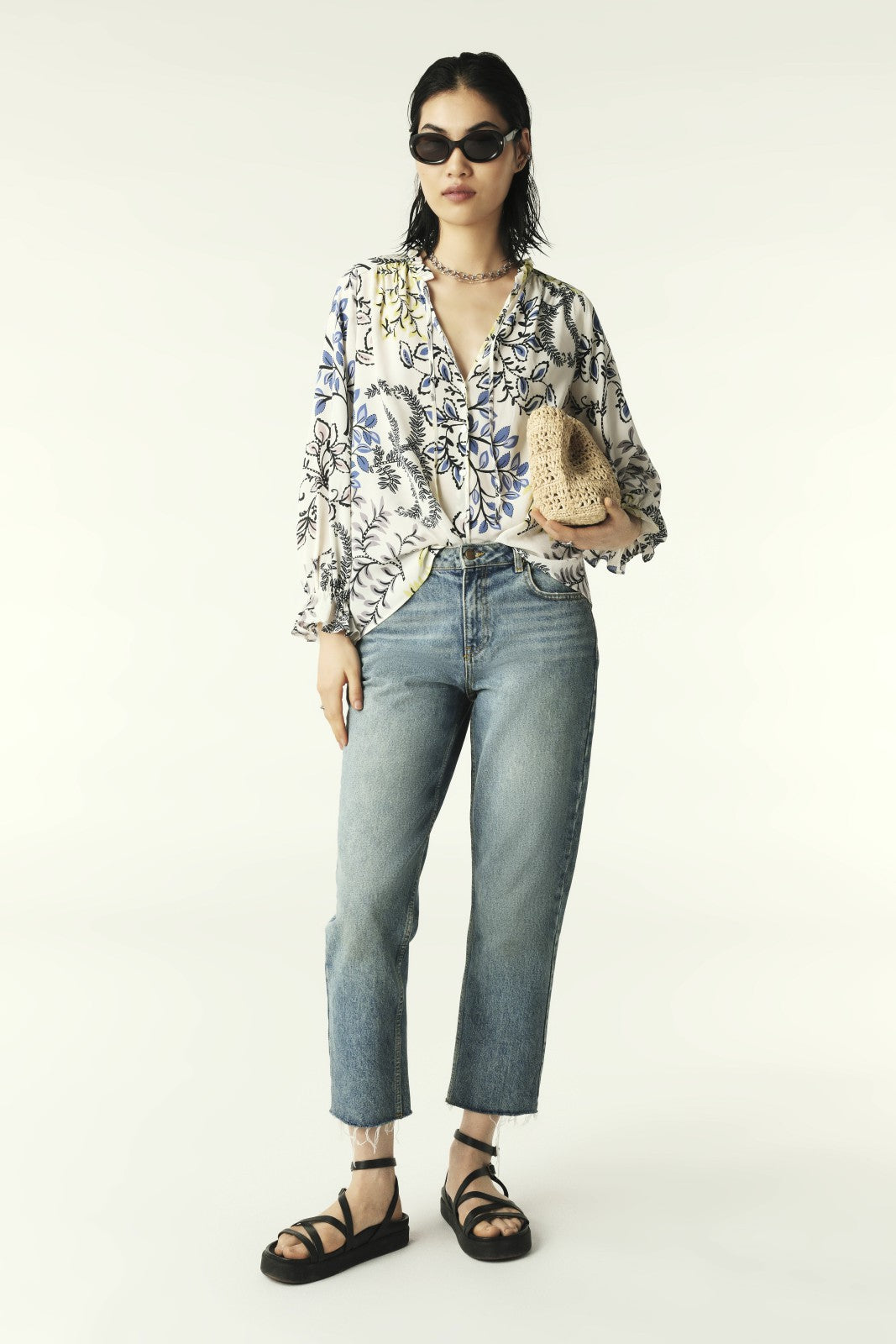 Printed Blouse Guilia Ecru