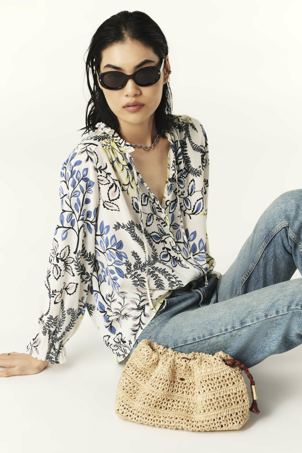 Printed Blouse Guilia Ecru