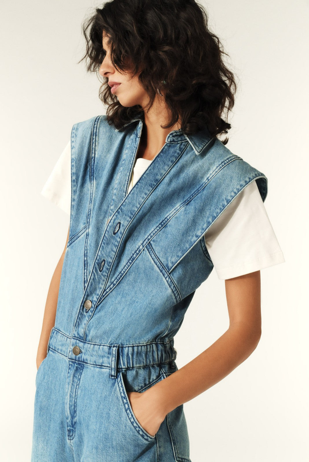 Sleeveless Jumpsuit Figo Blue