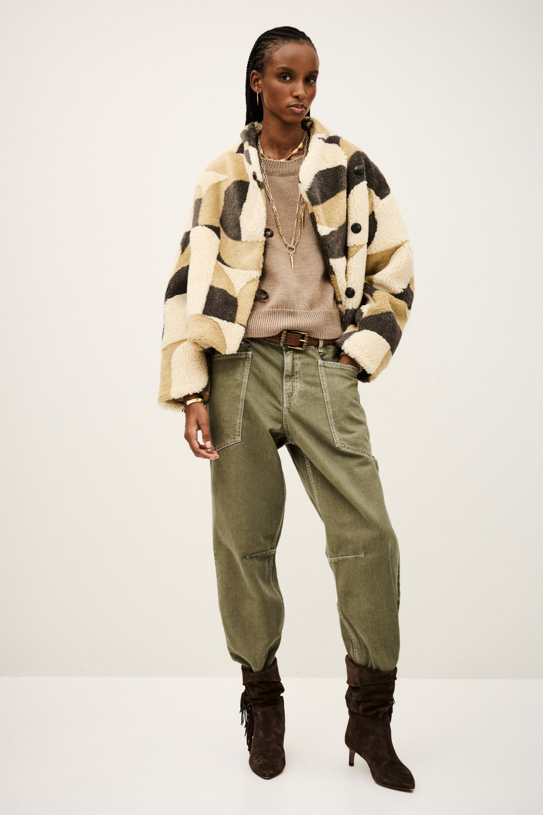 Loose-Fitting Trousers Vulny Kaki