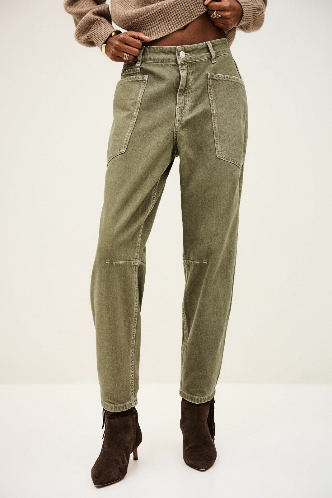 Loose-Fitting Trousers Vulny Kaki
