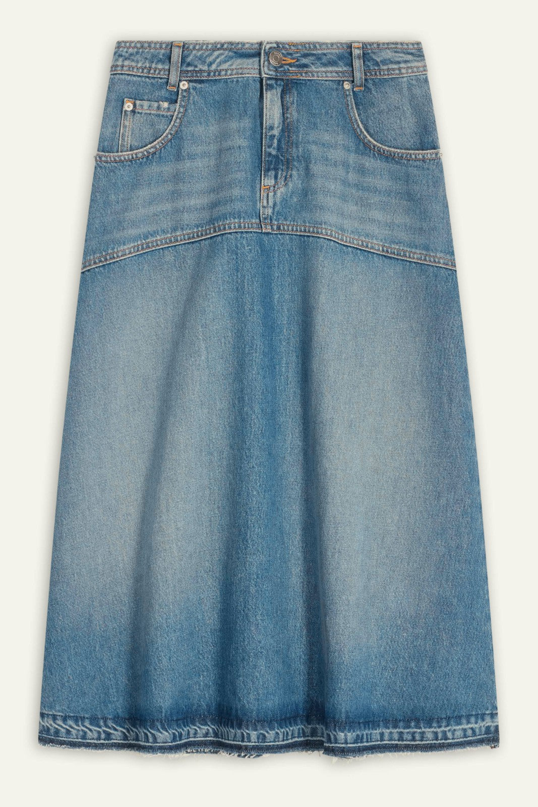 Denim Midi Skirt Valentia Blue