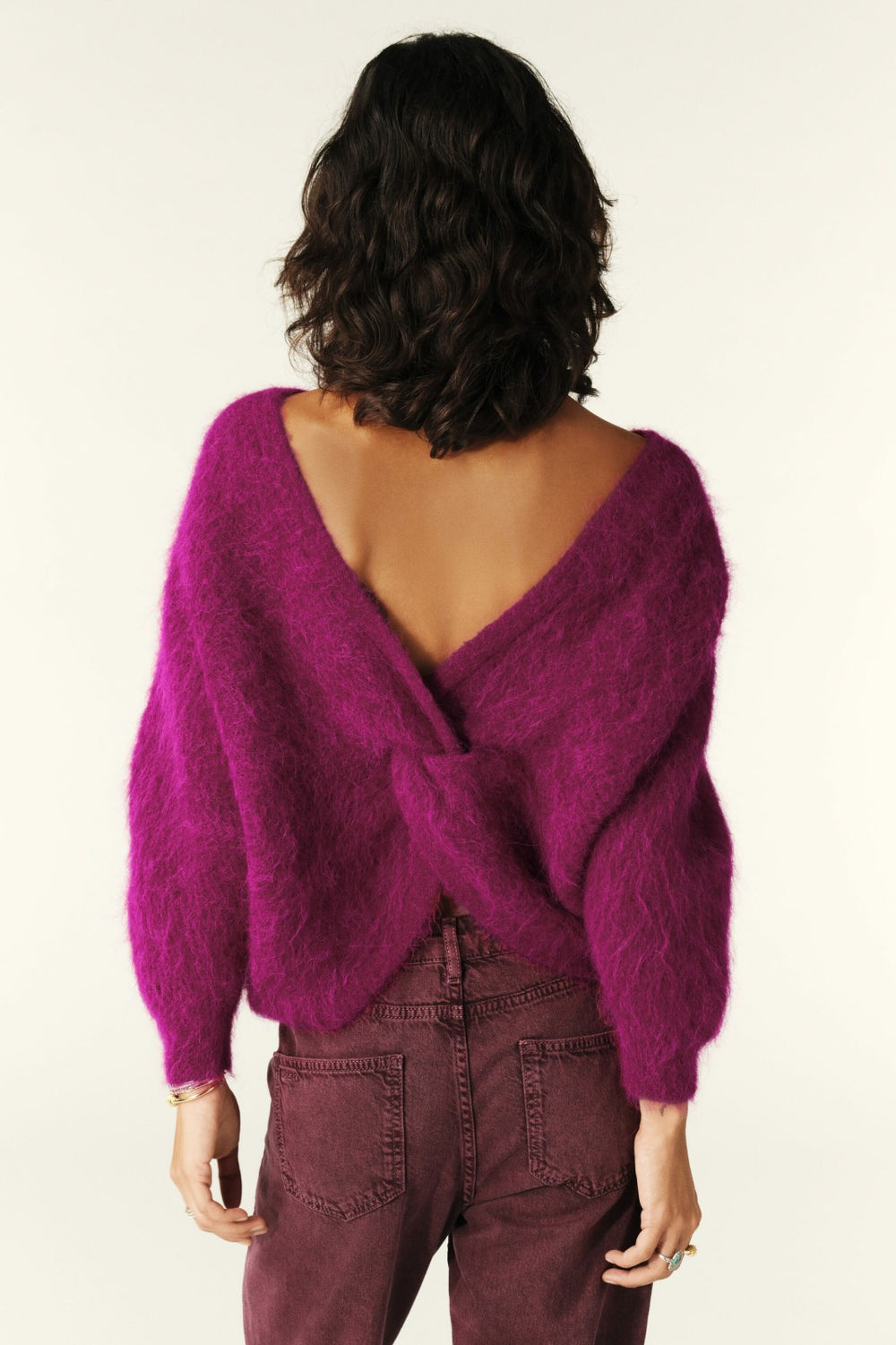 Jumper With Twisted Back Fill Rose