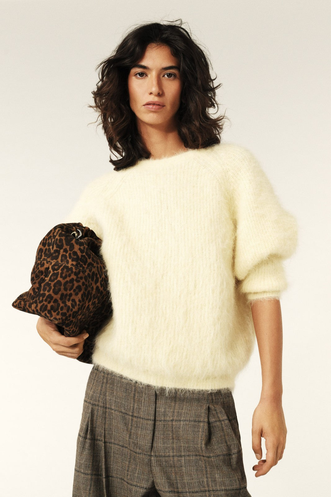 Jumper With Twisted Back Fill Blanc