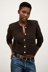 Long-Sleeved Cardigan Gaspard Chocolat