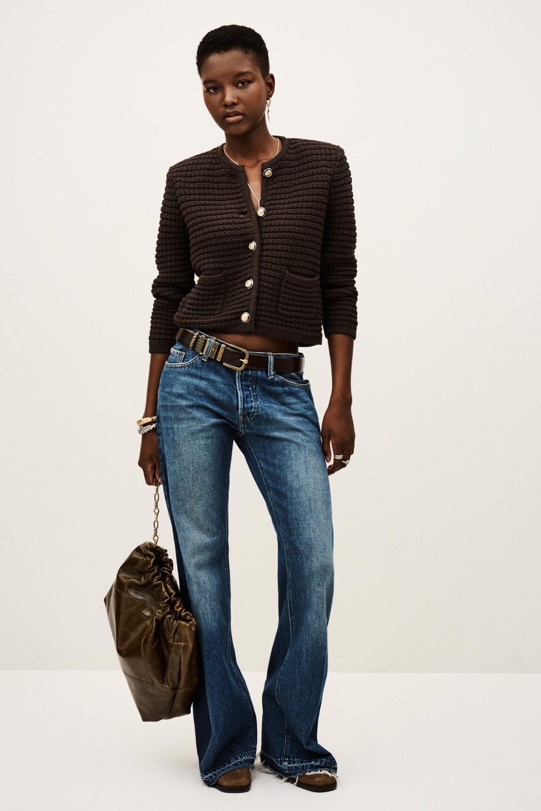 Long-Sleeved Cardigan Gaspard Chocolat