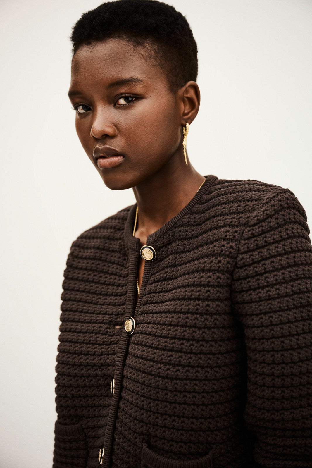 Long-Sleeved Cardigan Gaspard Chocolat