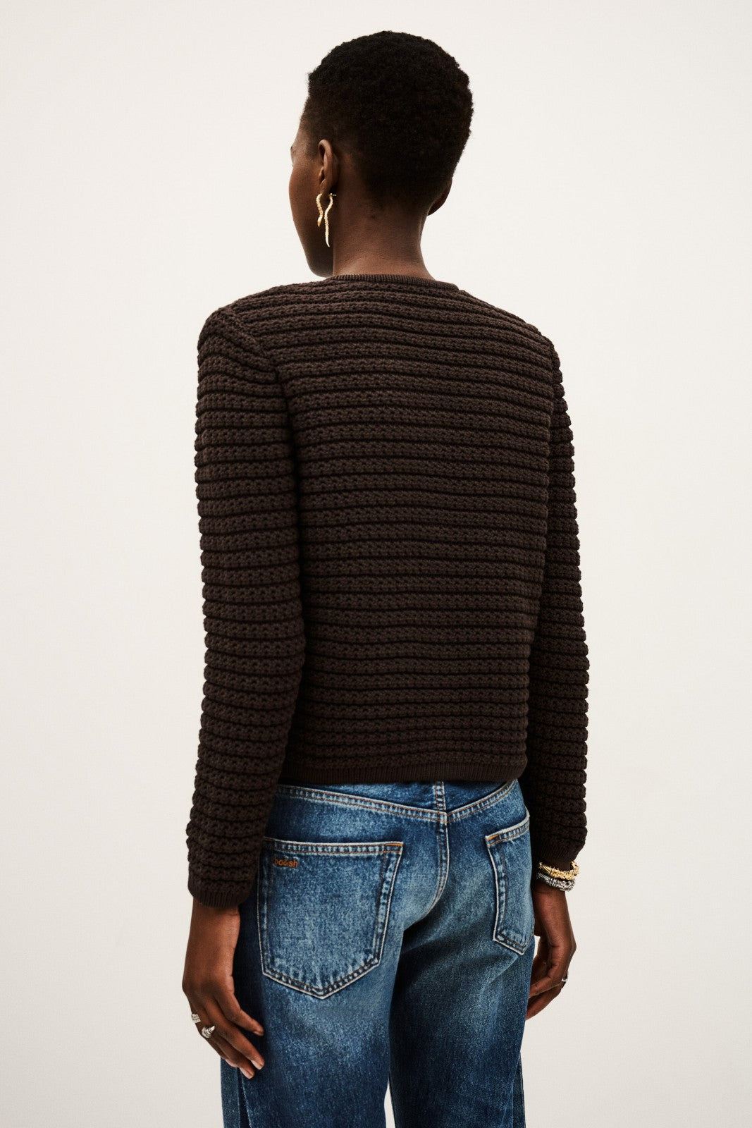 Long-Sleeved Cardigan Gaspard Chocolat