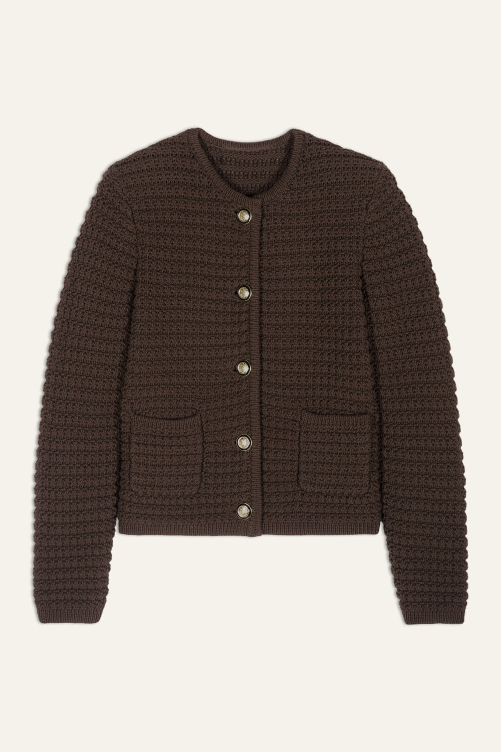 Long-Sleeved Cardigan Gaspard Chocolat