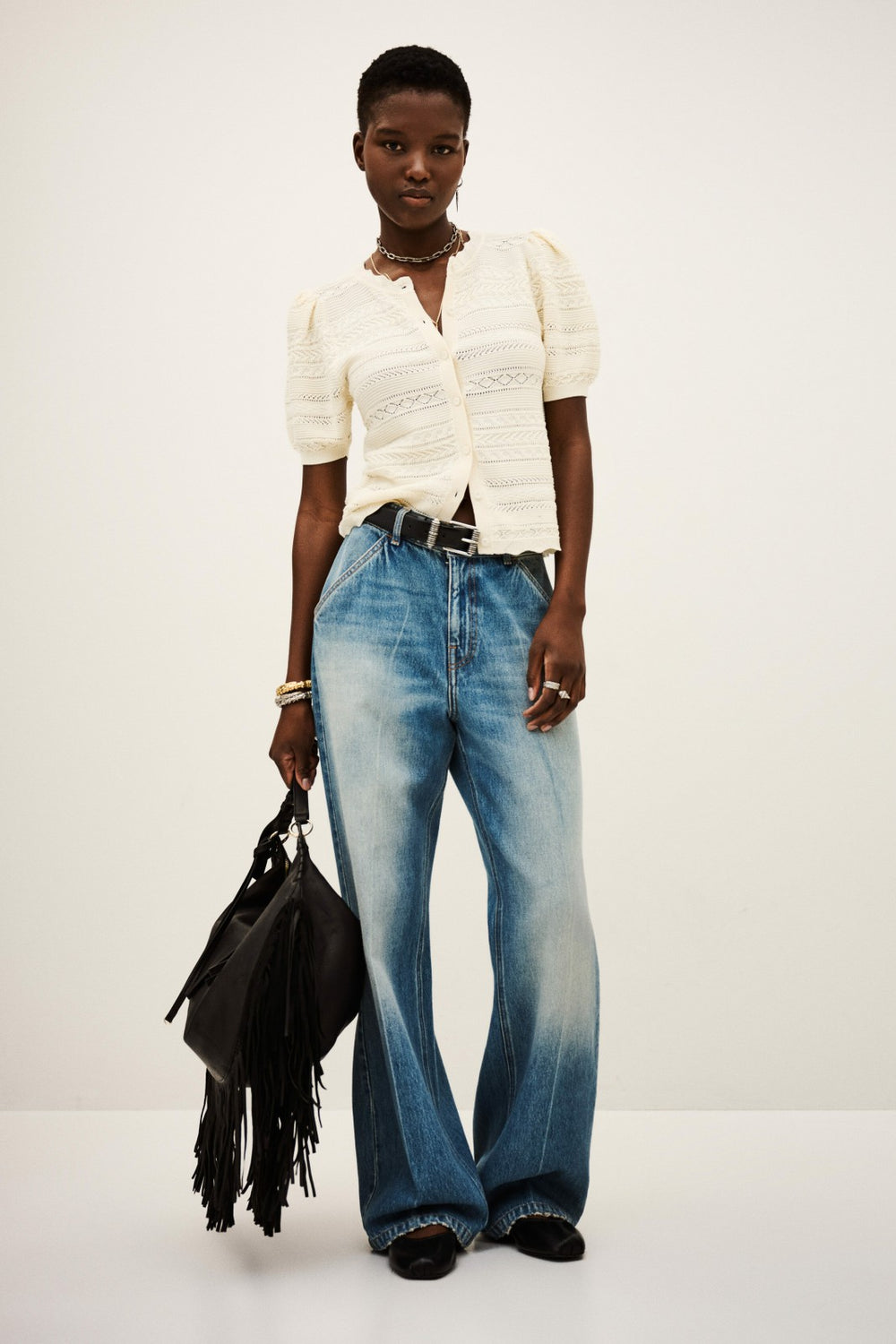 Short-Sleeve Vest Vinat Ecru