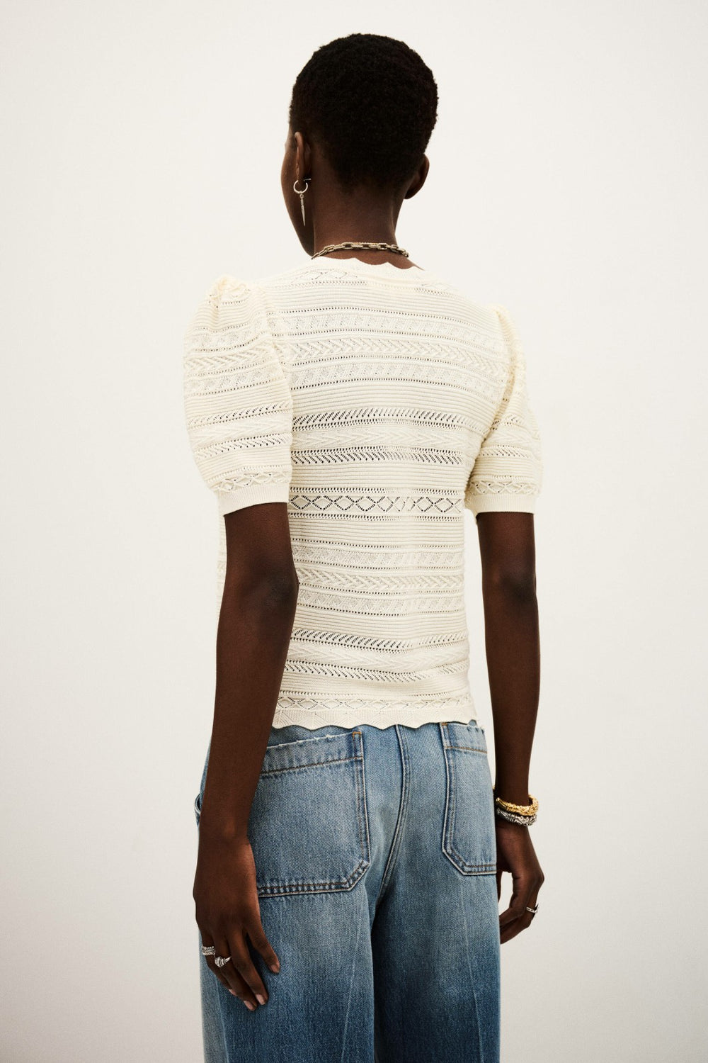 Short-Sleeve Vest Vinat Ecru