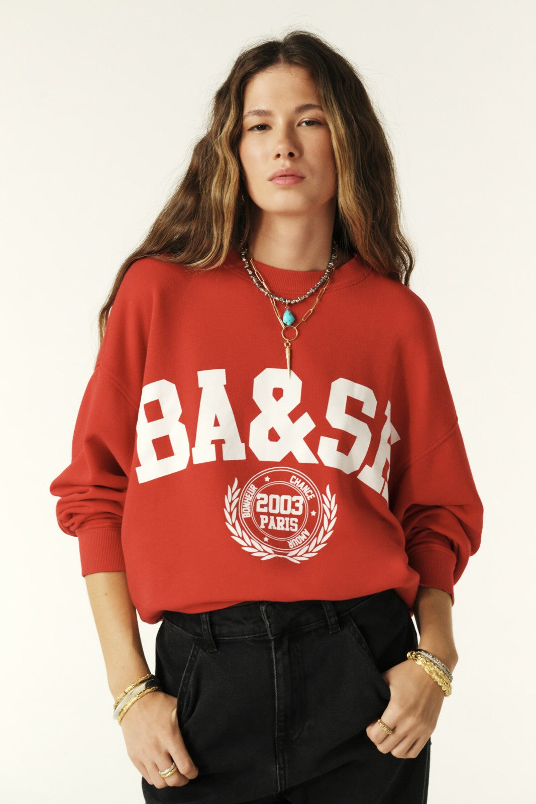 Cropped Sweatshirt Benjamin Rouge
