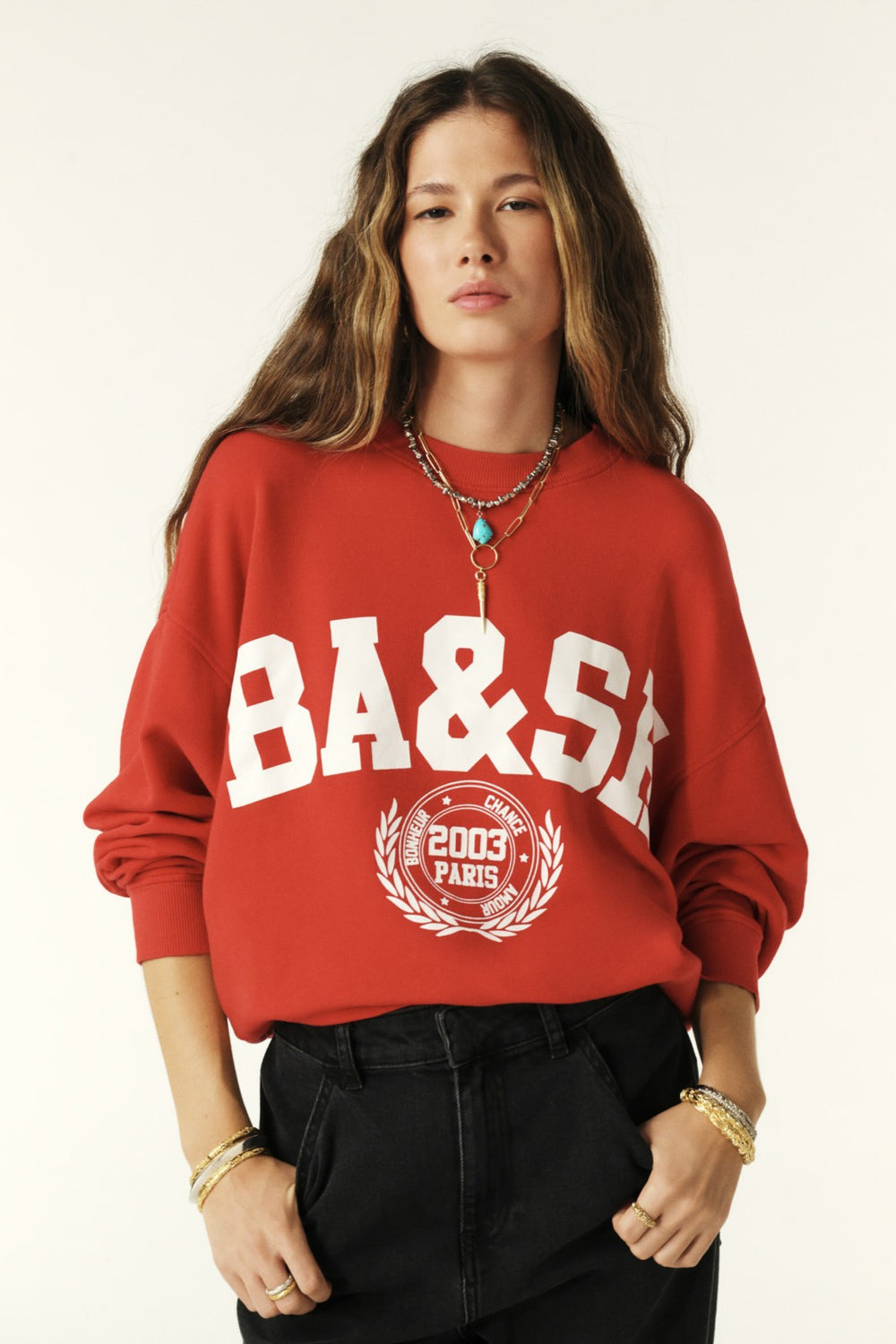 Cropped Sweatshirt Benjamin Rouge