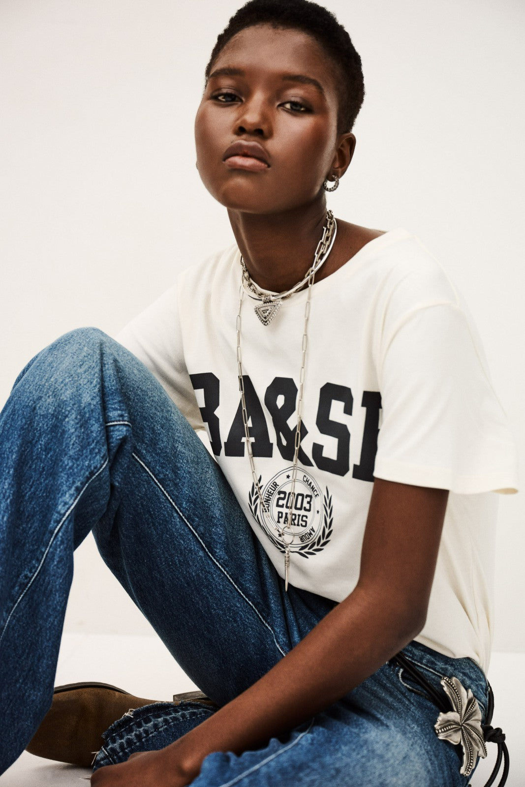 Varsity-Style Shirt Ioni Ecru