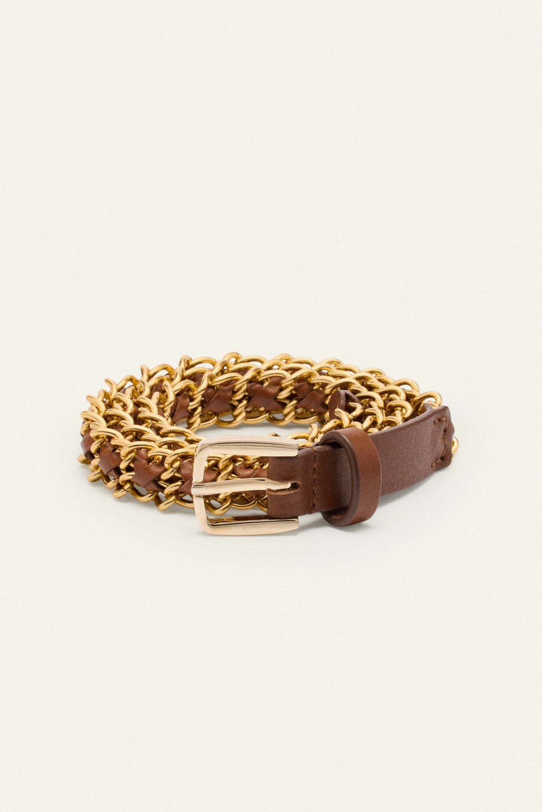 Link Belt Belt Marron