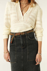 Link Belt Belt Marron