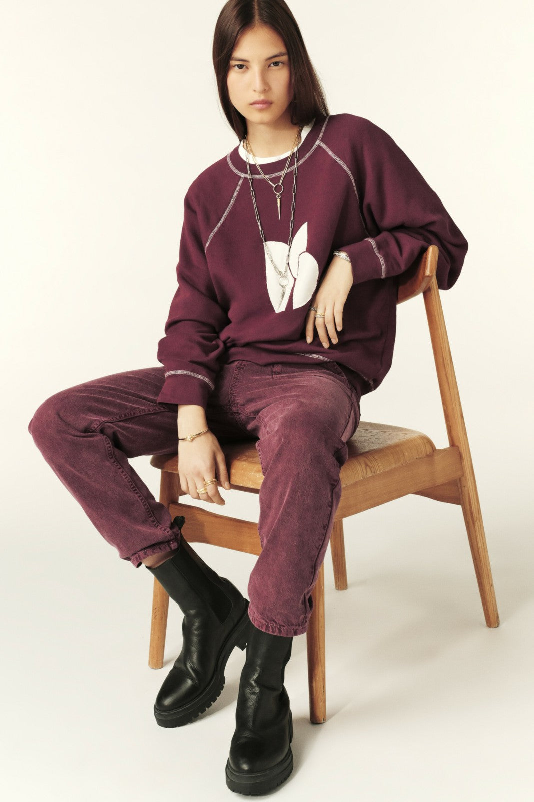 Baggy Sweatshirt Bart Violet
