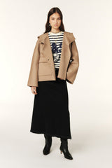 Short Hooded Coat Kove Marron