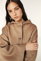 Short Hooded Coat Kove Marron