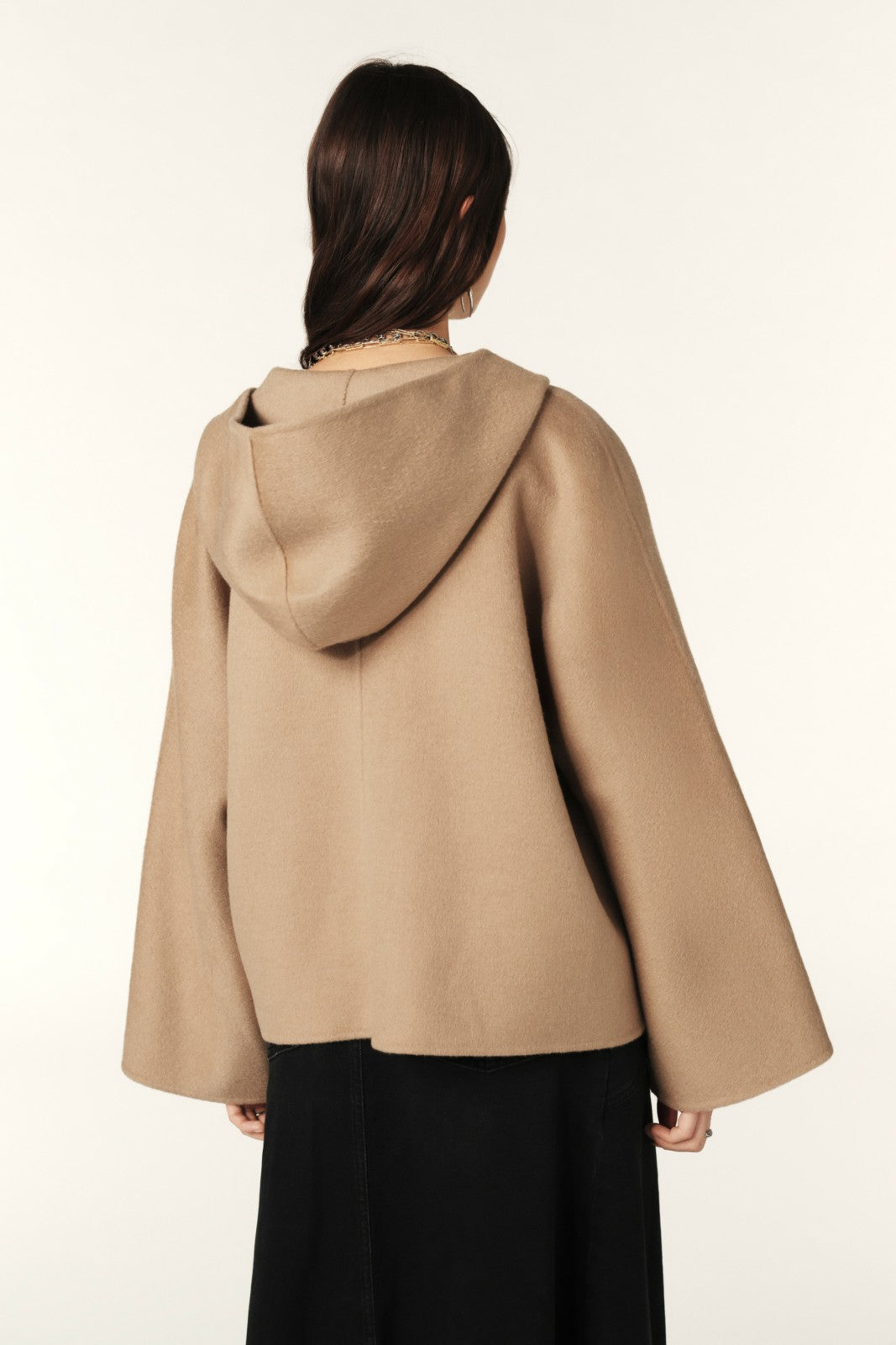 Short Hooded Coat Kove Marron
