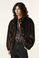 Short Loose-Fit Jacket Paros Chocolat