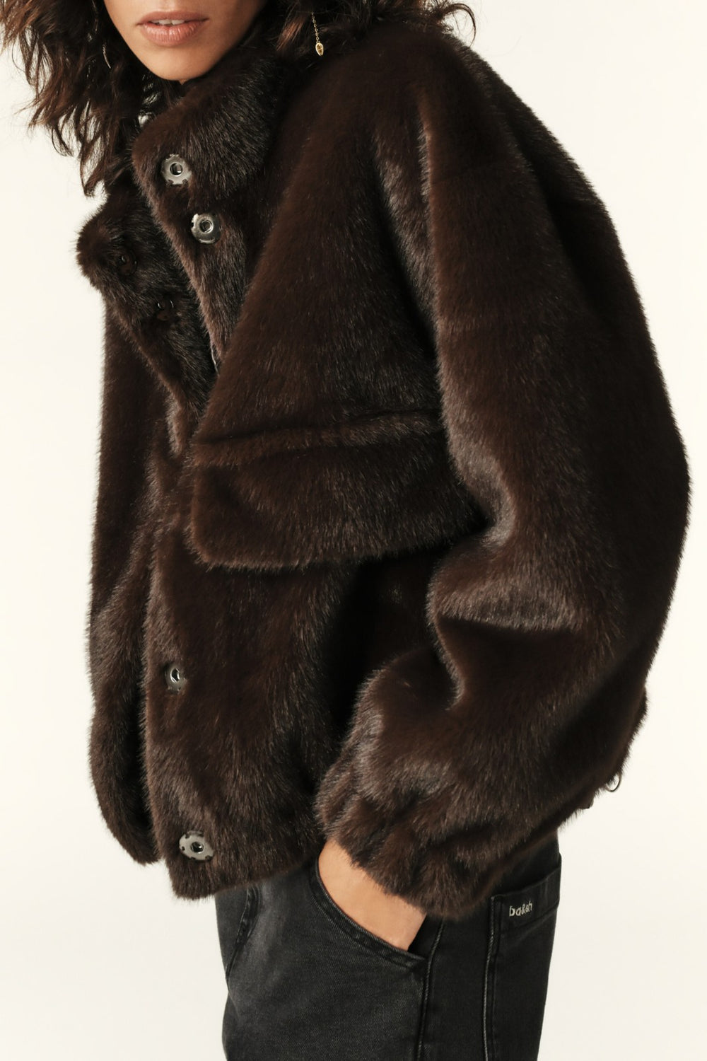 Short Loose-Fit Jacket Paros Chocolat
