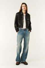Leather Jacket Utica Marron