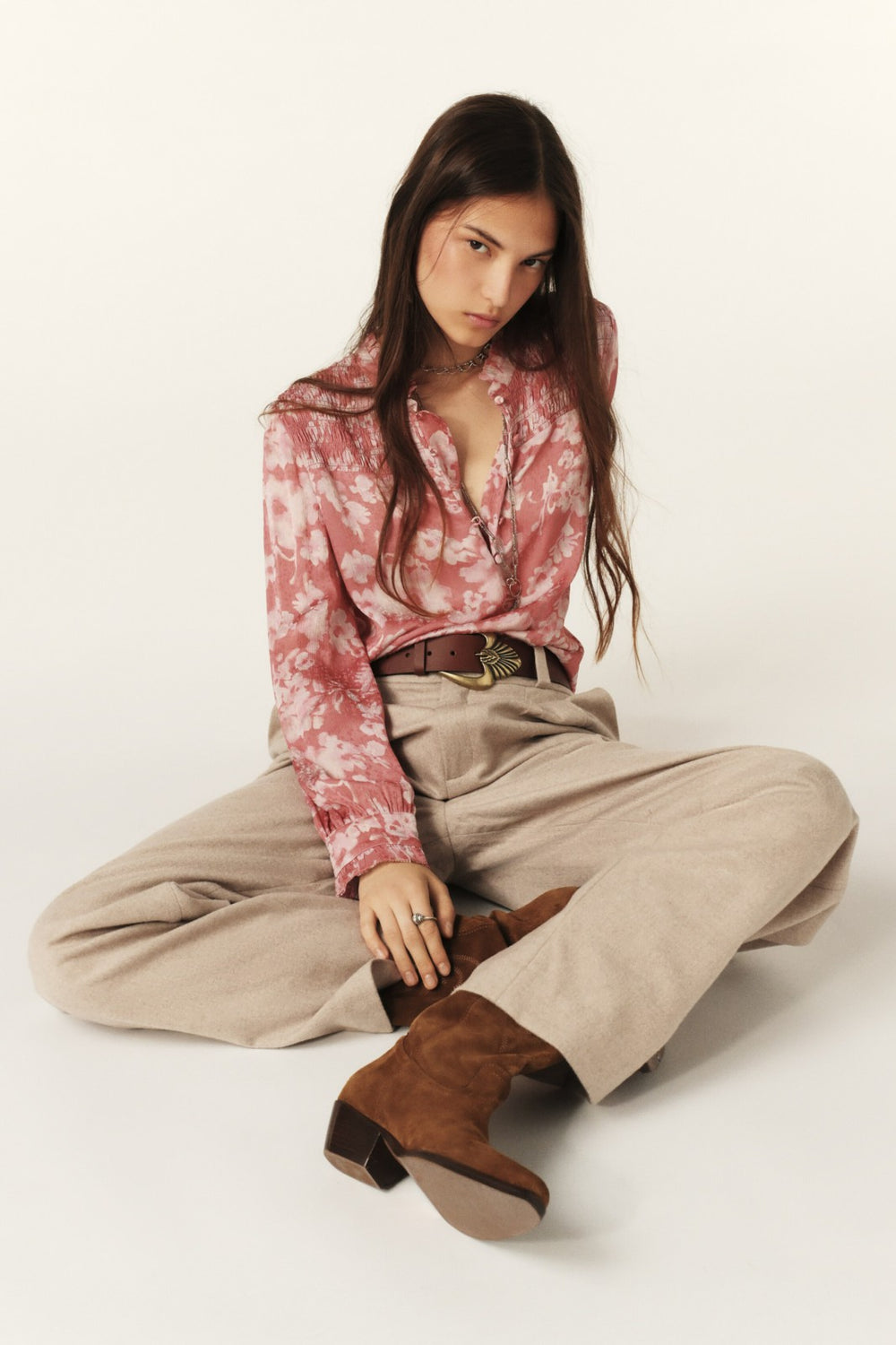 Long-Sleeved Blouse Amaury Rose