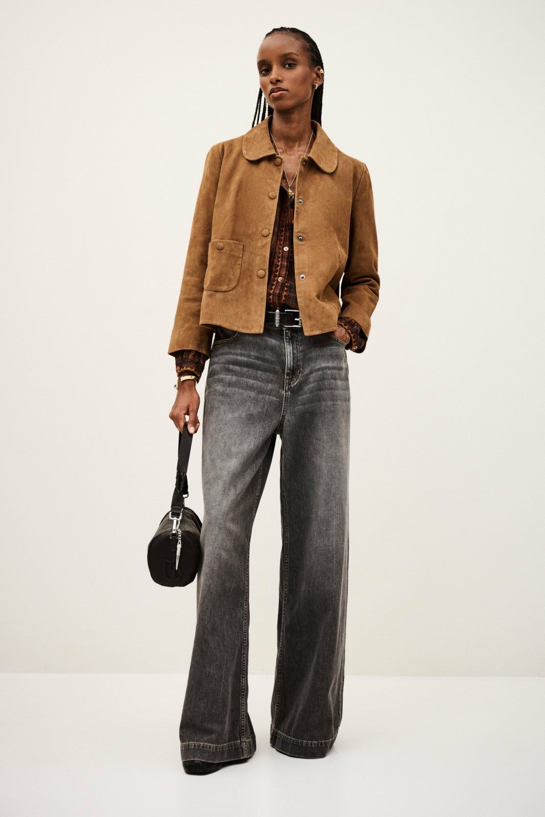 Straight-Cut Jacket Milas Marron