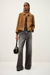Straight-Cut Jacket Milas Marron