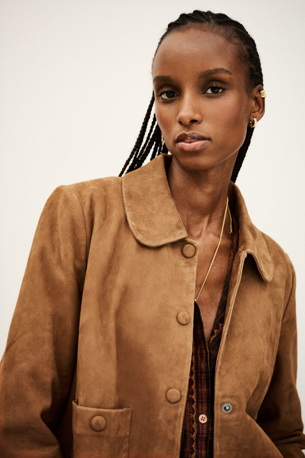 Straight-Cut Jacket Milas Marron
