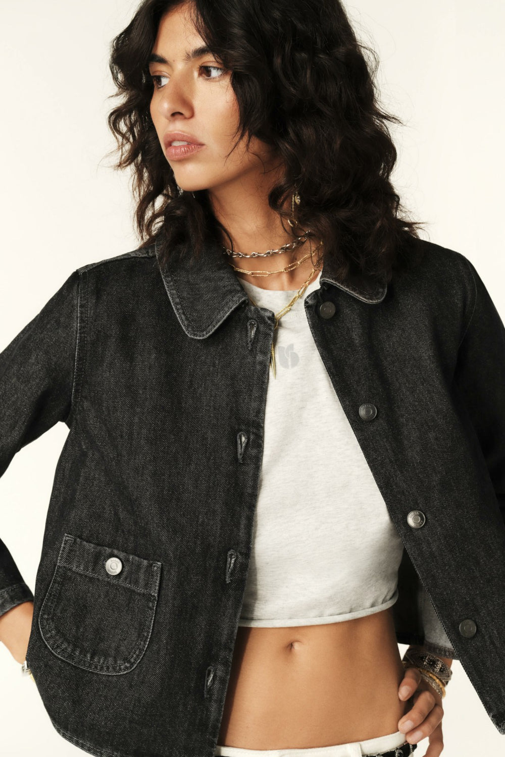 Cropped Jacket Miny Noir