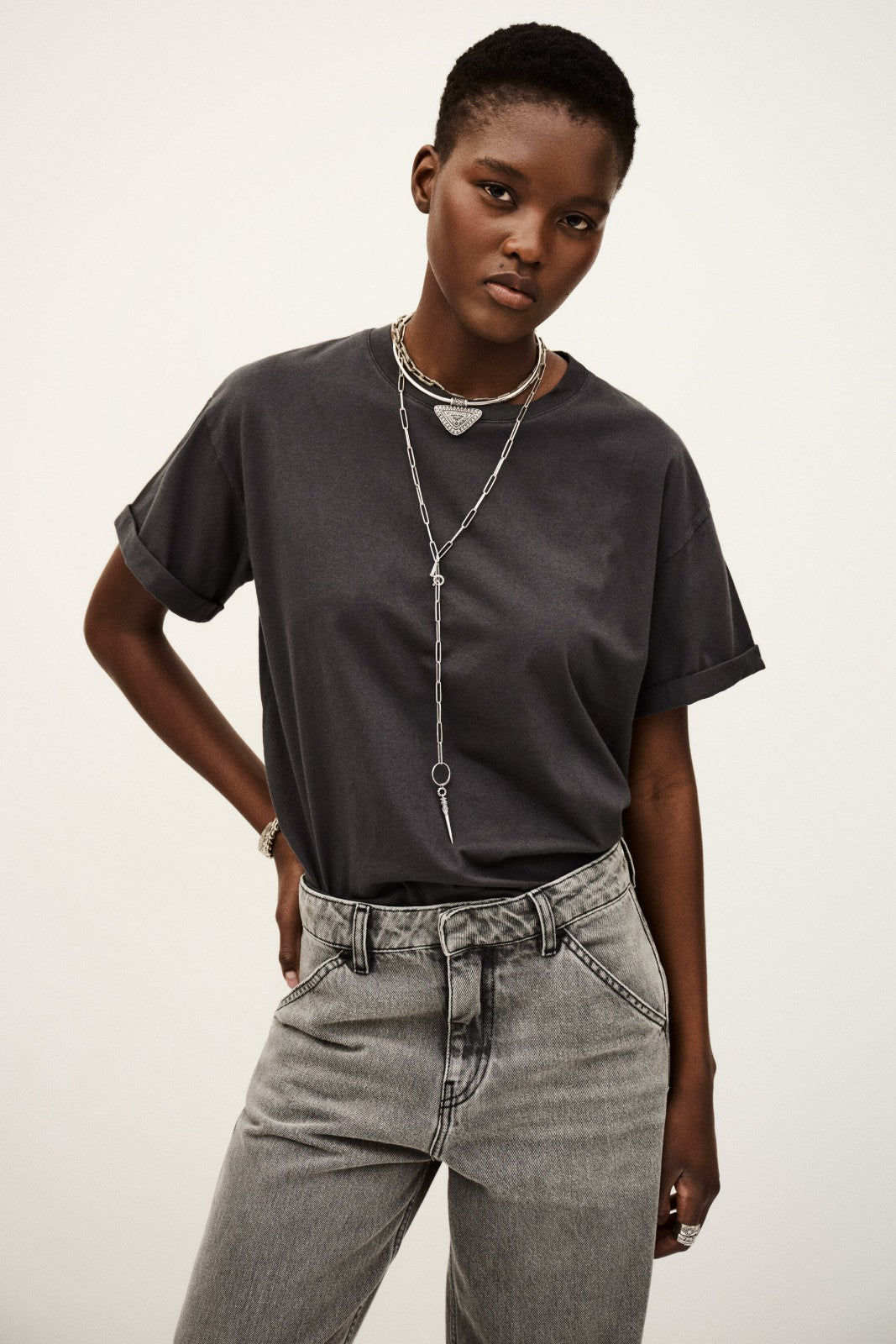 Short-Sleeved Top Rosie Gris