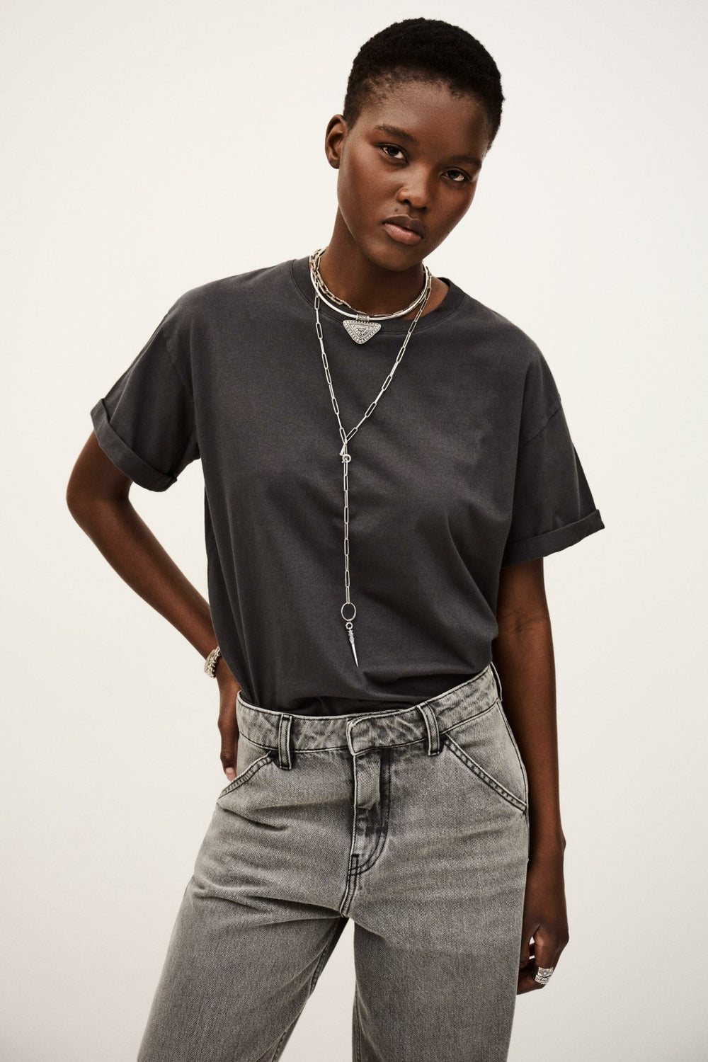 Short-Sleeved Top Rosie Gris