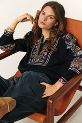 Top Caloe Blue
